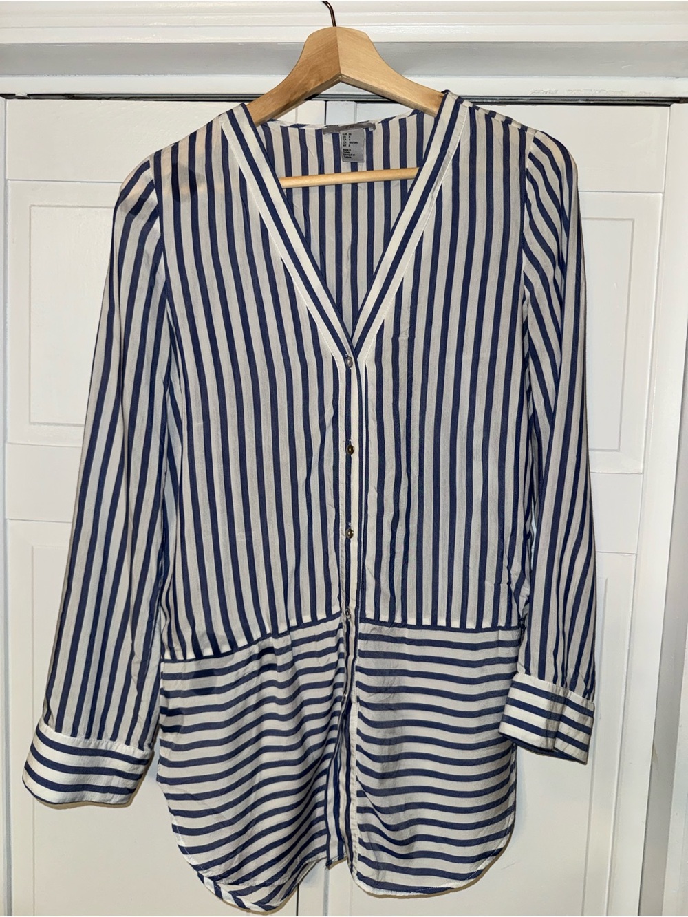 H&M Blue and White Striped Tunic